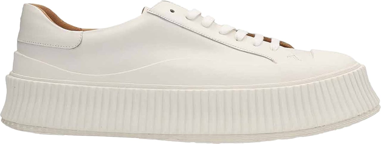 Jil Sander Jil Sander Maxi Sole Leather Sneakers Wit