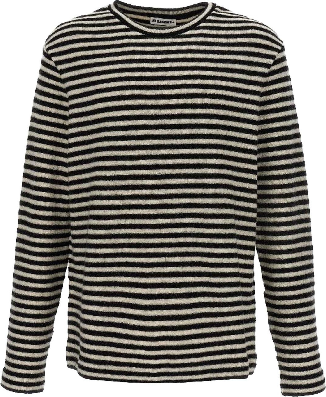 Jil Sander Jil Sander Striped Wool Compact Jersey T-Shirt Wit
