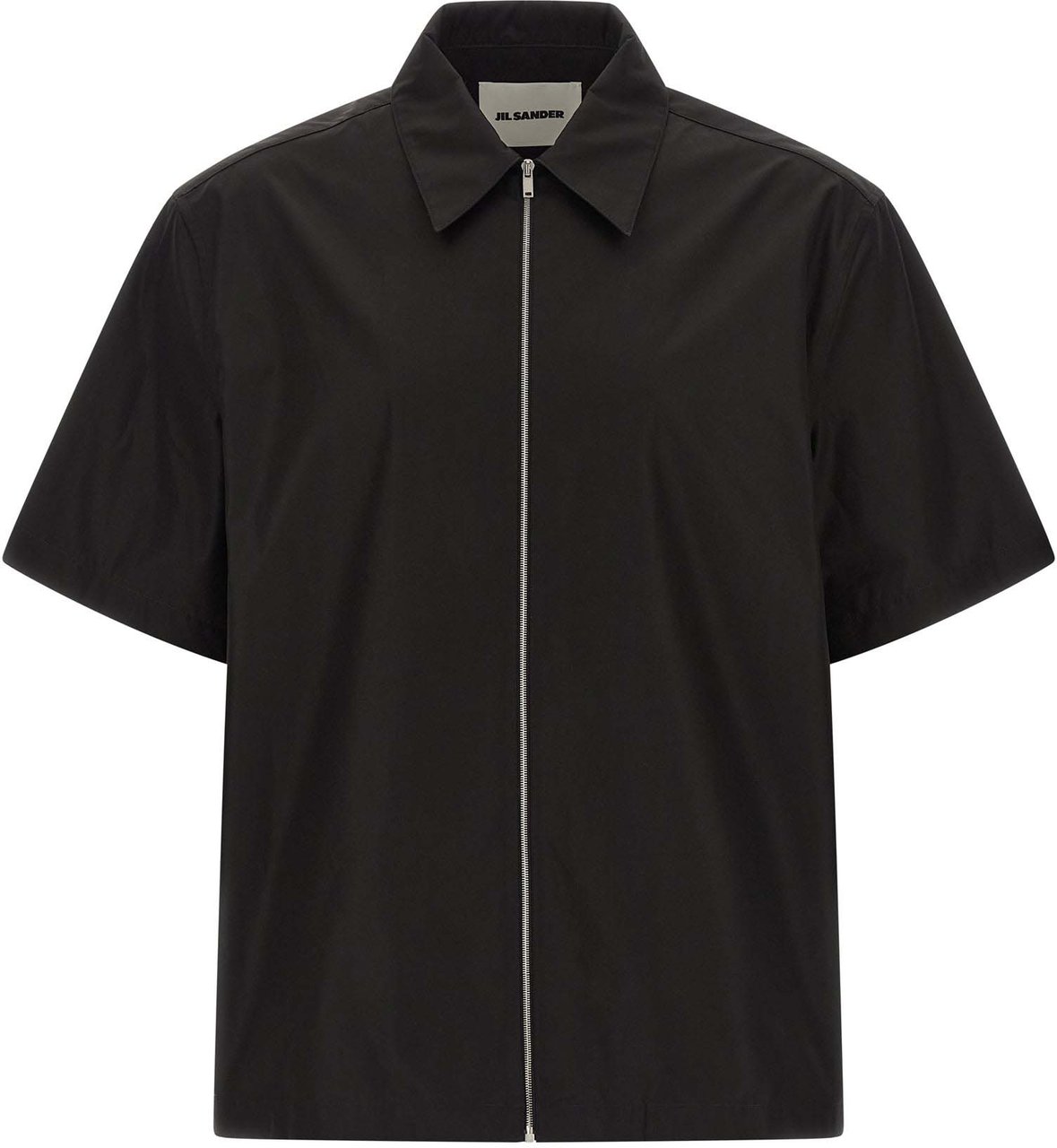 Jil Sander Black Cotton Blouse Zwart