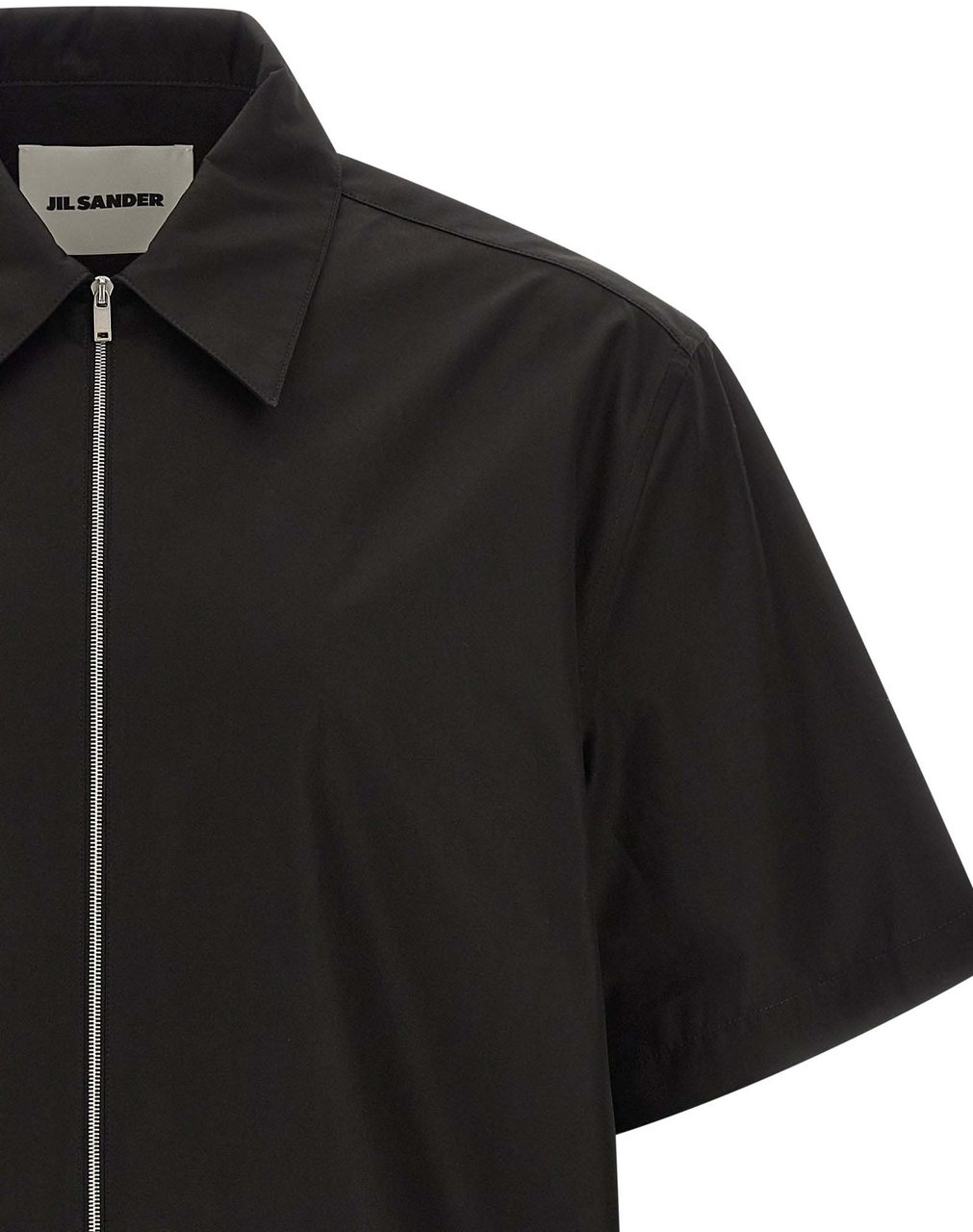 Jil Sander Black Cotton Blouse Zwart