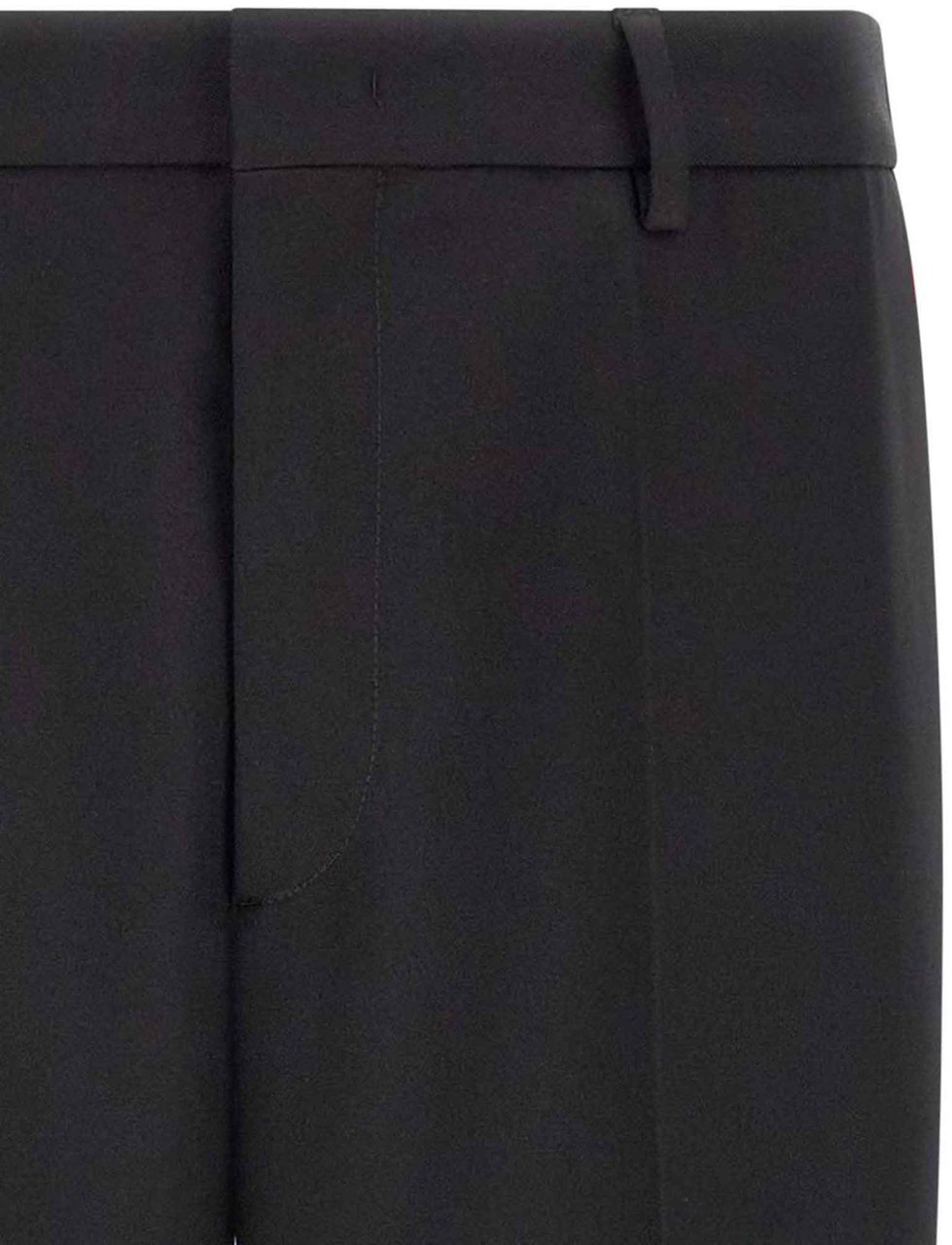 Jil Sander Black Polyester Dress Pants Zwart
