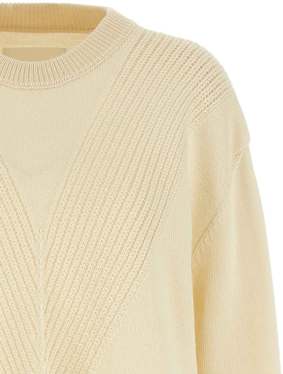 Jil Sander White Wool Cardigan Wit