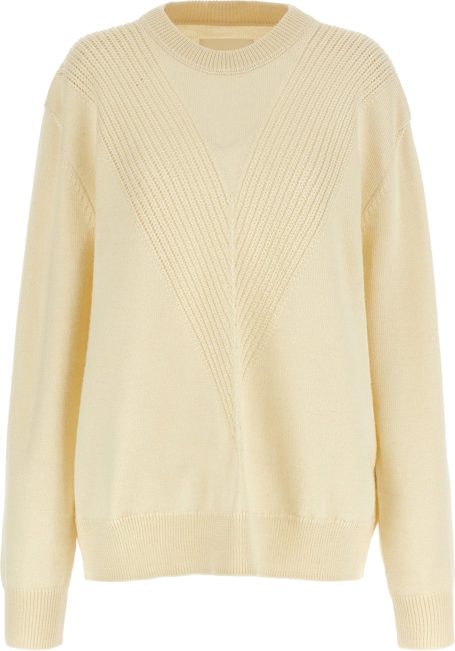 Jil Sander White Wool Cardigan Wit