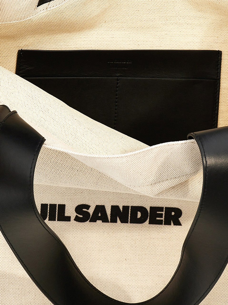 Jil Sander Bicolor Cotton Tote Bag Divers