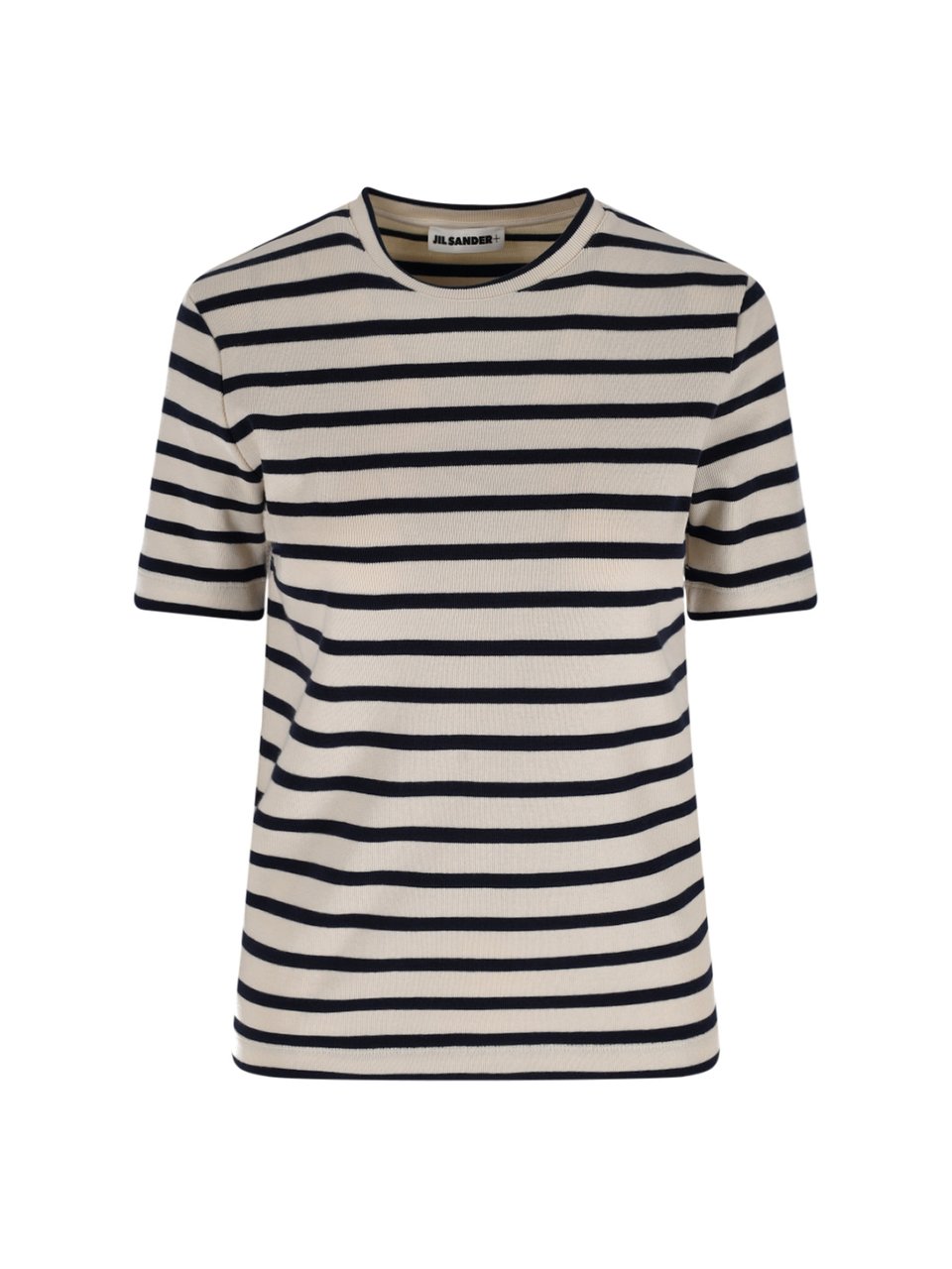 Jil Sander Striped T-Shirt – Cream Neutraal