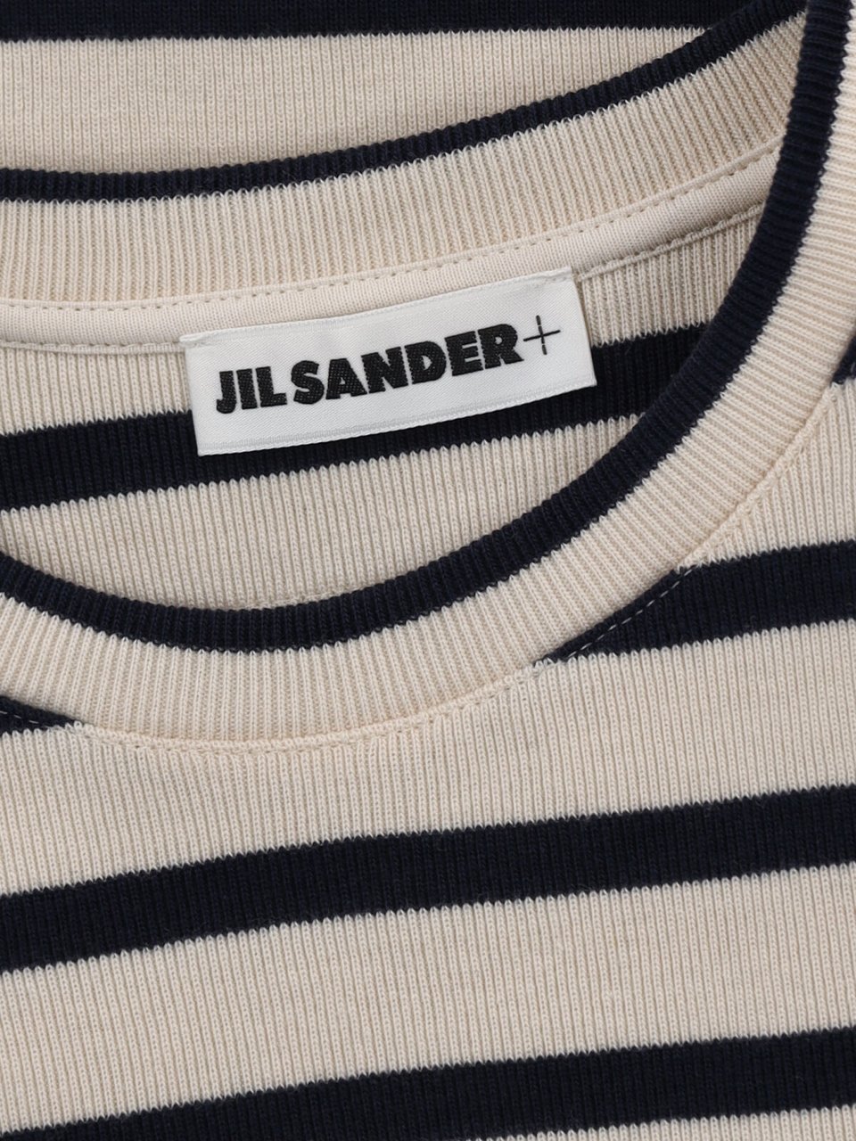 Jil Sander Striped T-Shirt – Cream Neutraal