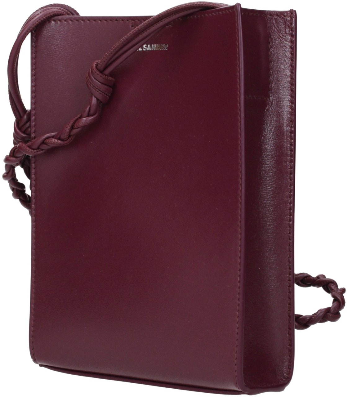 Jil Sander Purple Leather Crossbody Bag Paars