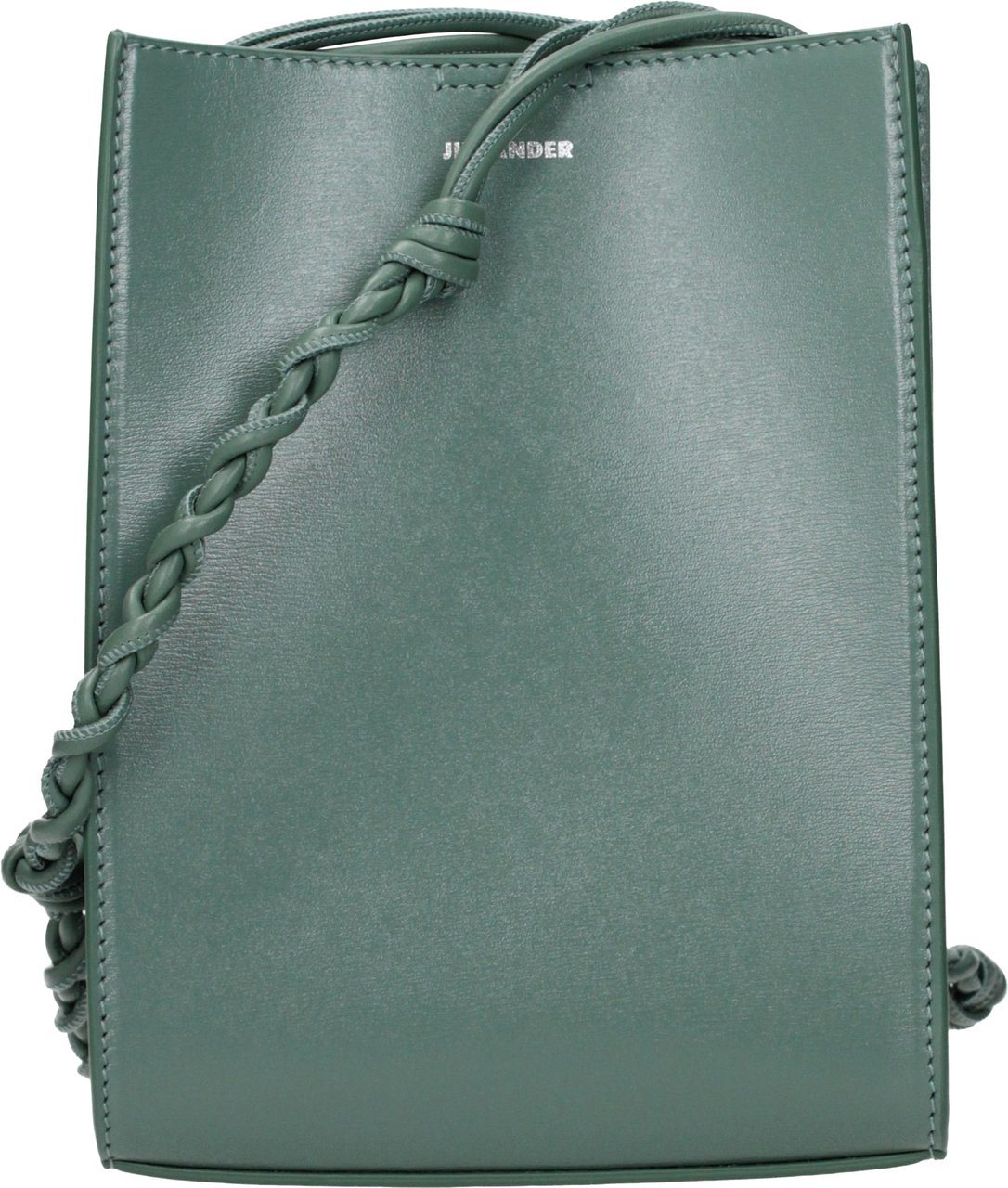 Jil Sander Green Leather Crossbody Bag Groen