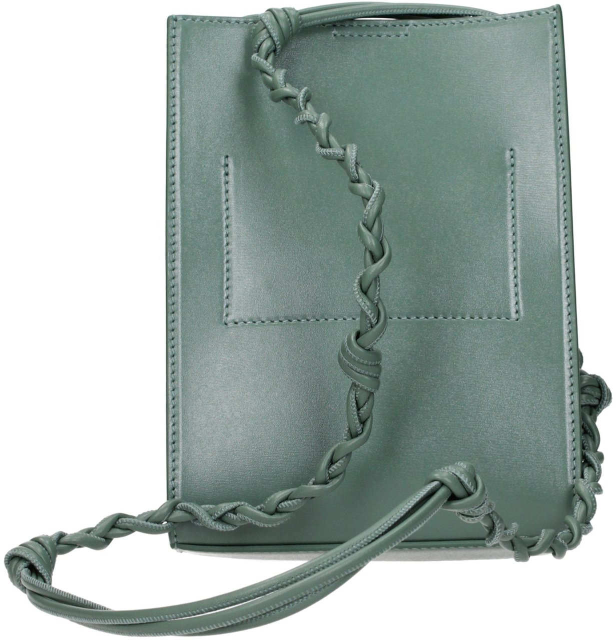 Jil Sander Green Leather Crossbody Bag Groen