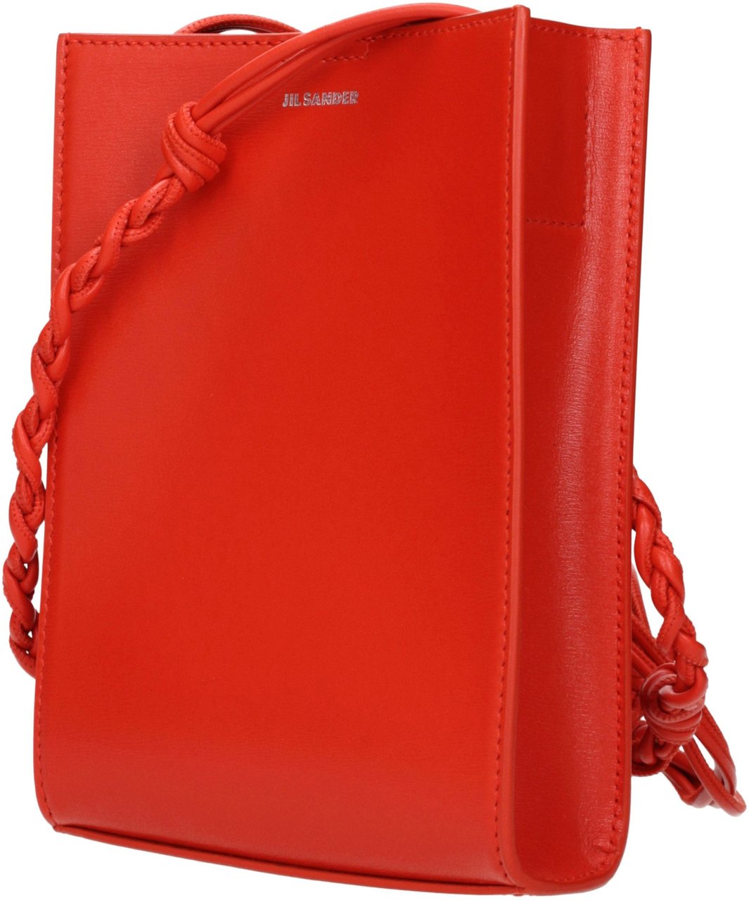 Jil Sander Red Leather Crossbody Bag Rood