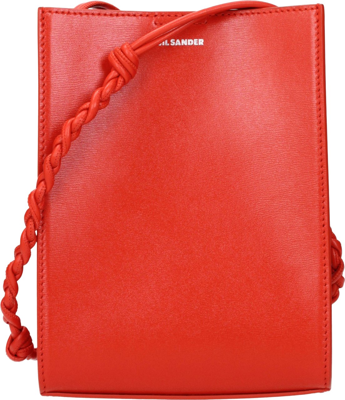 Jil Sander Red Leather Crossbody Bag Rood