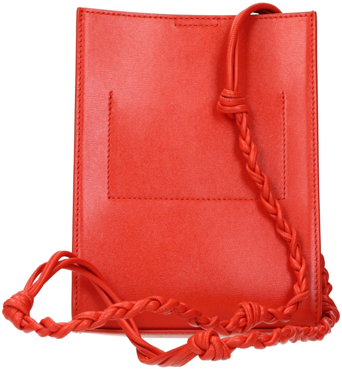 Jil Sander Red Leather Crossbody Bag Rood