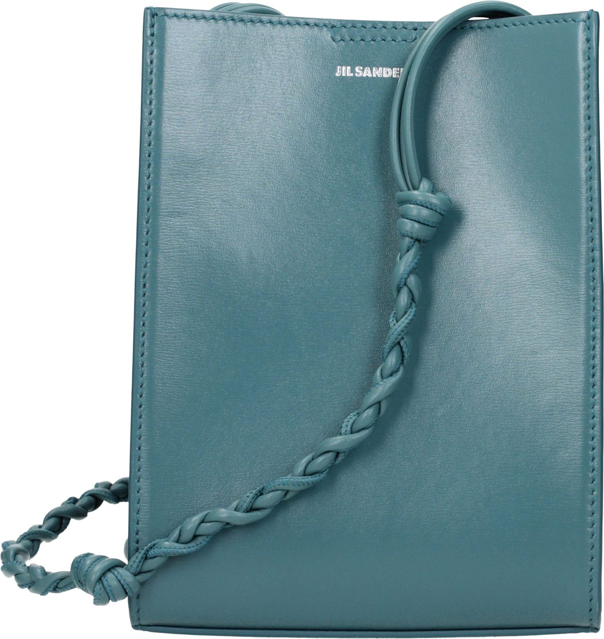 Jil Sander Green Leather Crossbody Bag Groen