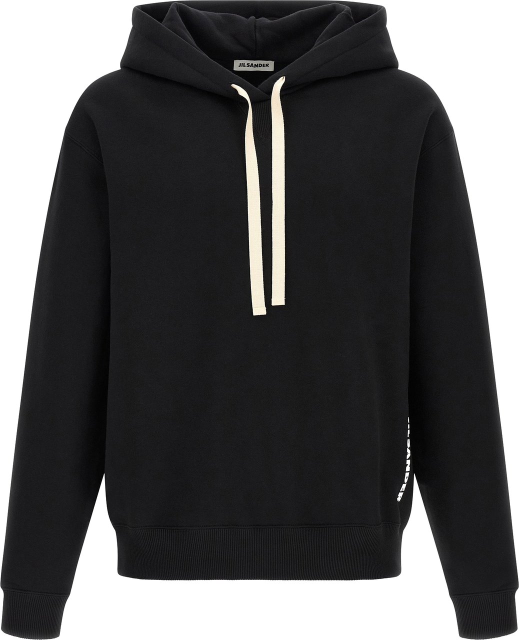 Jil Sander Black Cotton Sweatshirt Zwart