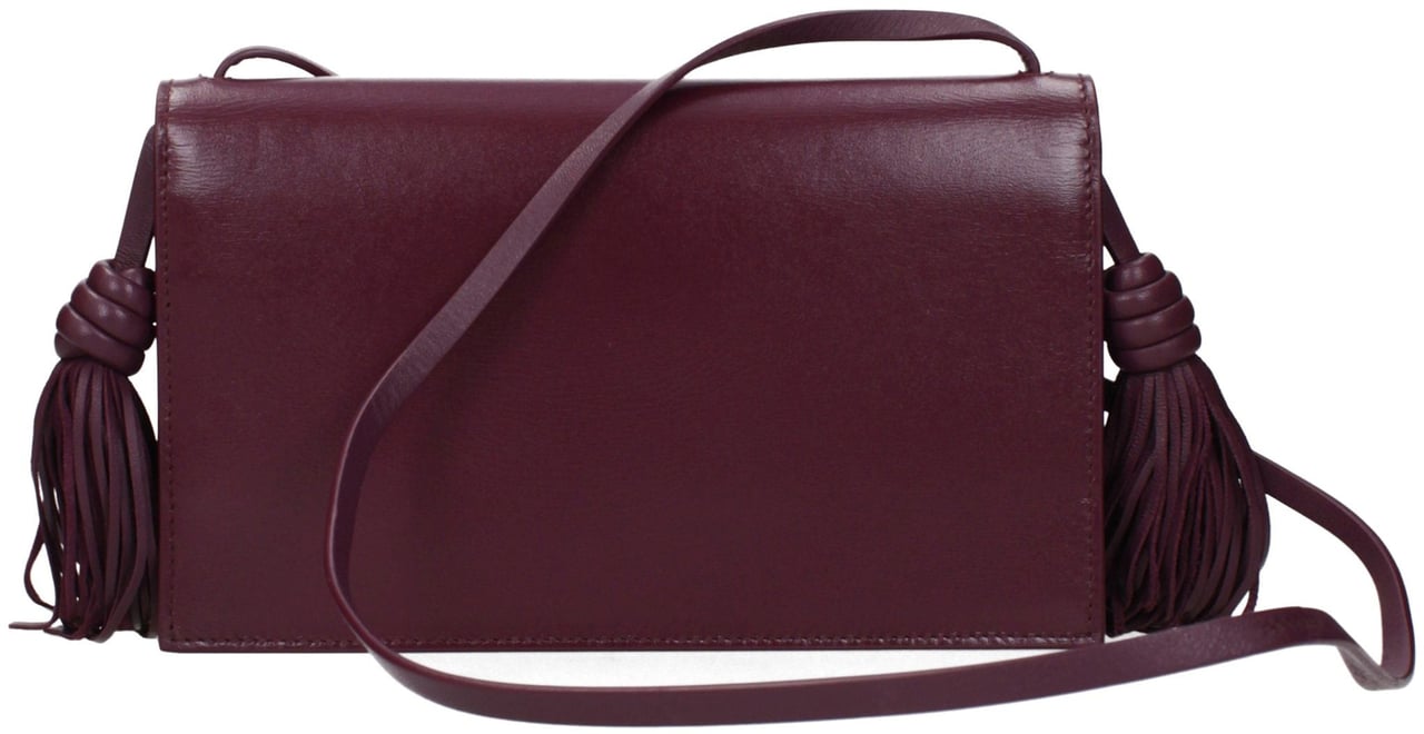 Jil Sander Red Leather Crossbody Bag Rood