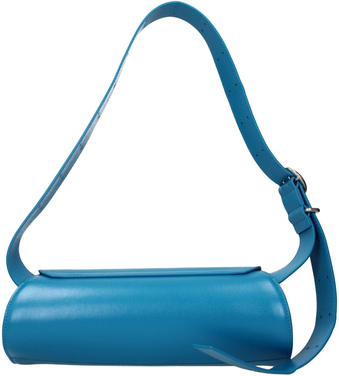 Jil Sander Blue Leather Crossbody Bag Blauw