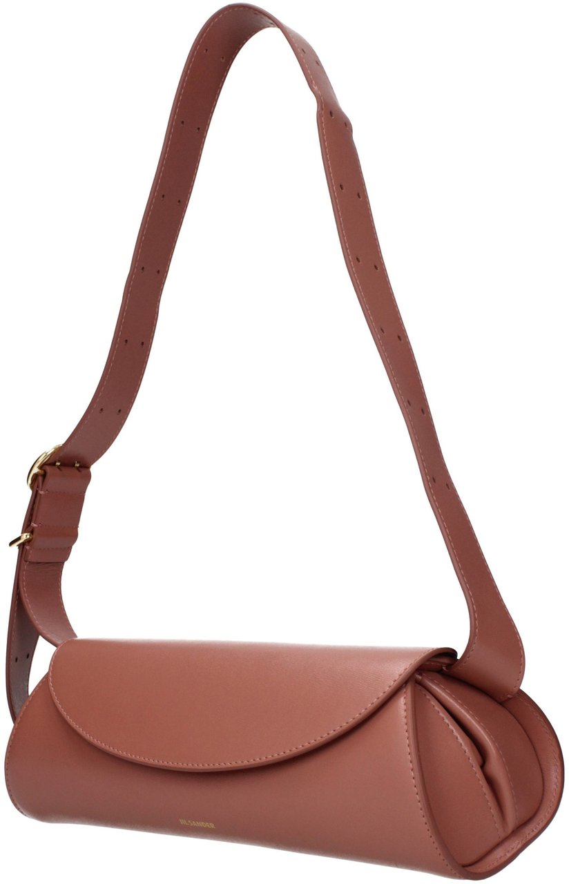 Jil Sander Pink Leather Crossbody Bag Roze