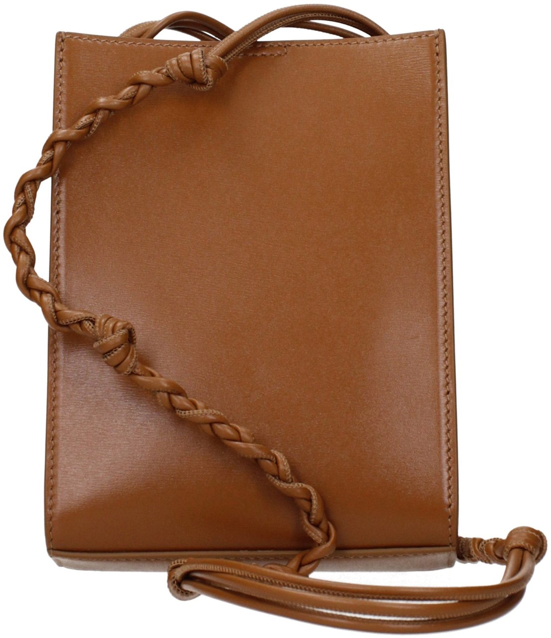 Jil Sander Brown Leather Crossbody Bag Bruin