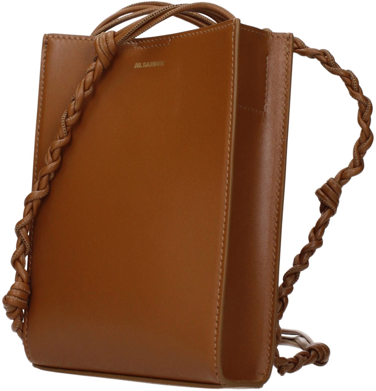 Jil Sander Brown Leather Crossbody Bag Bruin