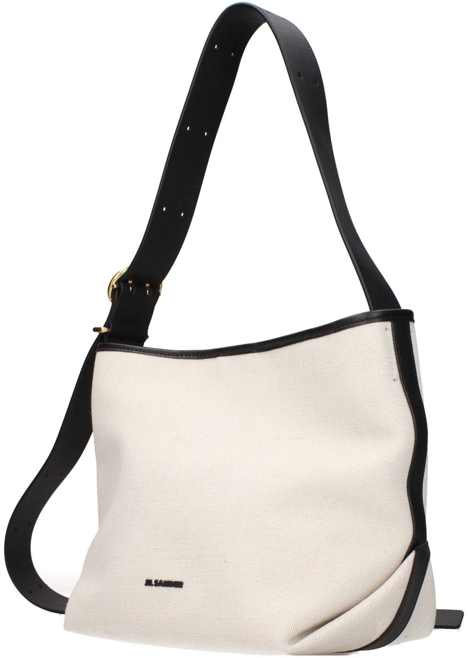 Jil Sander Beige Fabric Crossbody Bag Beige