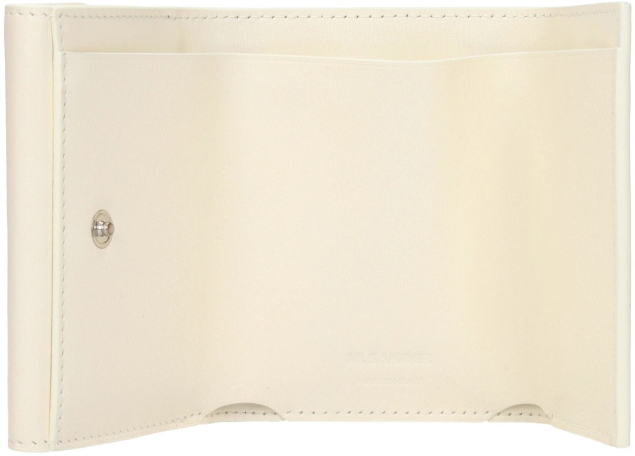 Jil Sander White Leather Wallet Wit