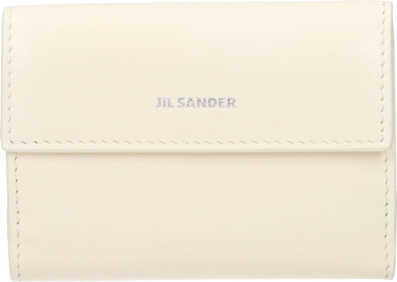Jil Sander White Leather Wallet Wit