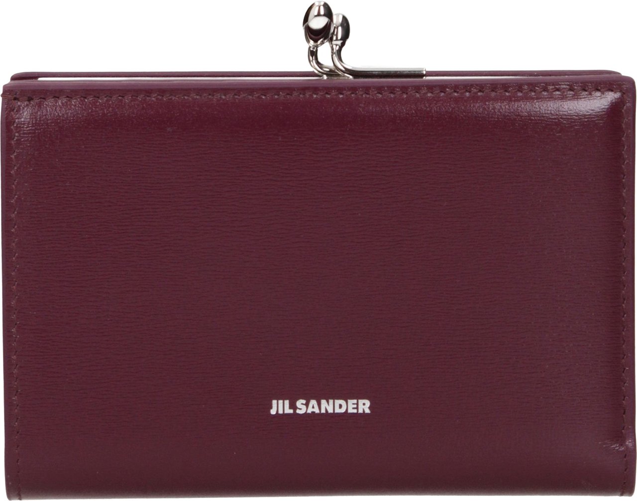 Jil Sander Red Leather Wallet Rood