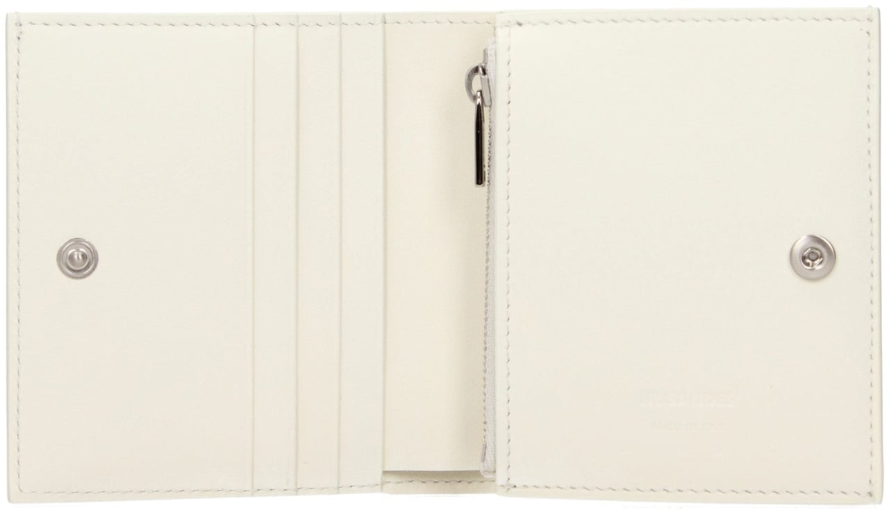 Jil Sander White Leather Wallet Wit