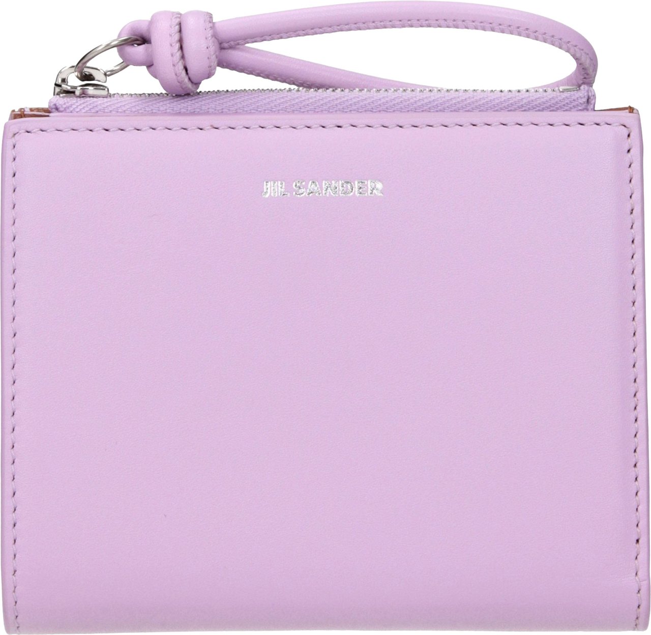 Jil Sander Pink Leather Wallet Roze