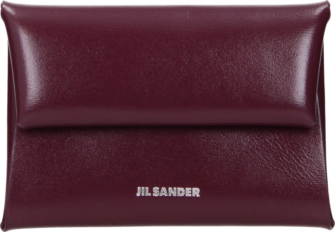 Jil Sander Red Leather Wallet Rood