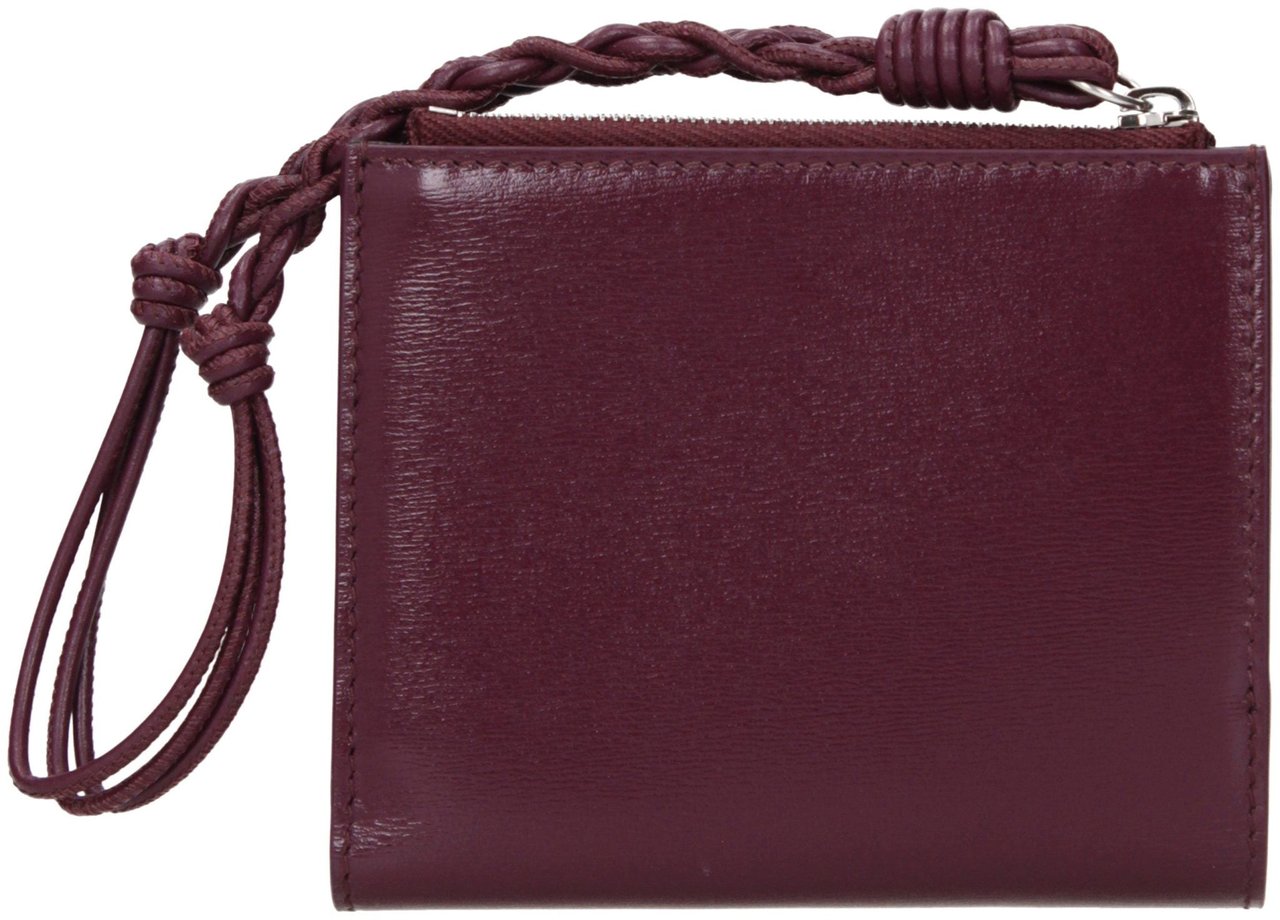 Jil Sander Red Leather Wallet Rood