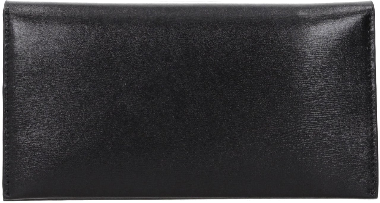 Jil Sander Black Leather Wallet Zwart