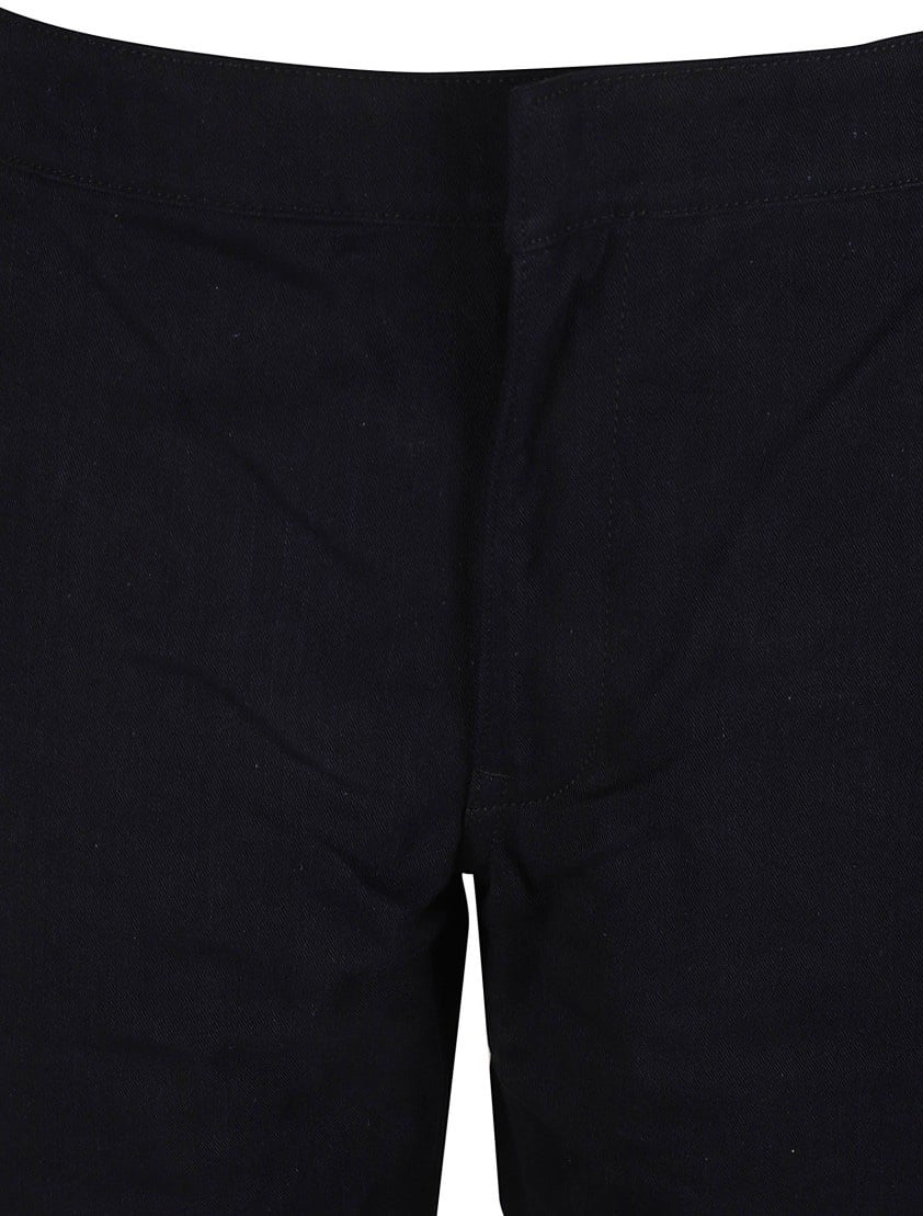 Jil Sander Cropped Black Trousers With Straight Leg Zwart