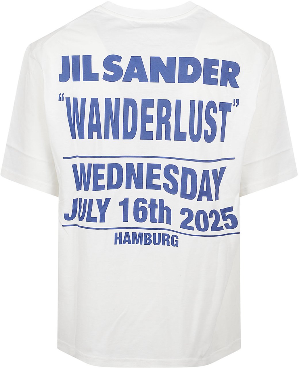 Jil Sander Oversized Printed Cotton T-Shirt Wit