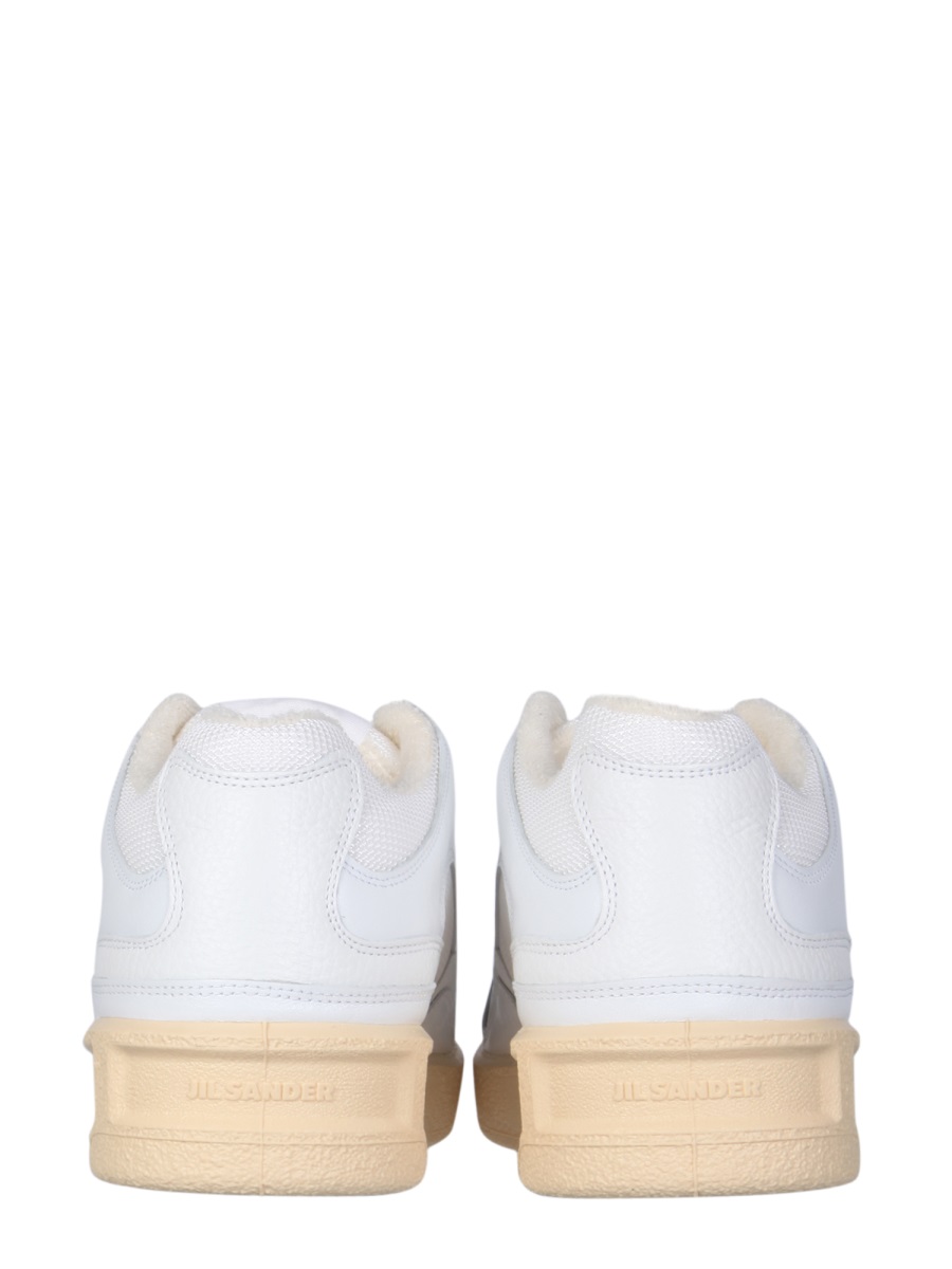 Jil Sander LOW LEATHER SNEAKERS Wit