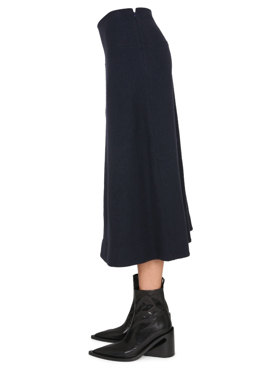 Jil Sander WOOL SKIRT Blauw