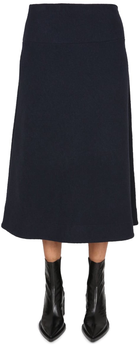 Jil Sander WOOL SKIRT Blauw
