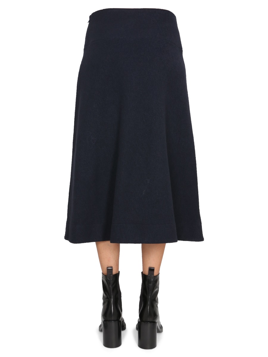 Jil Sander WOOL SKIRT Blauw