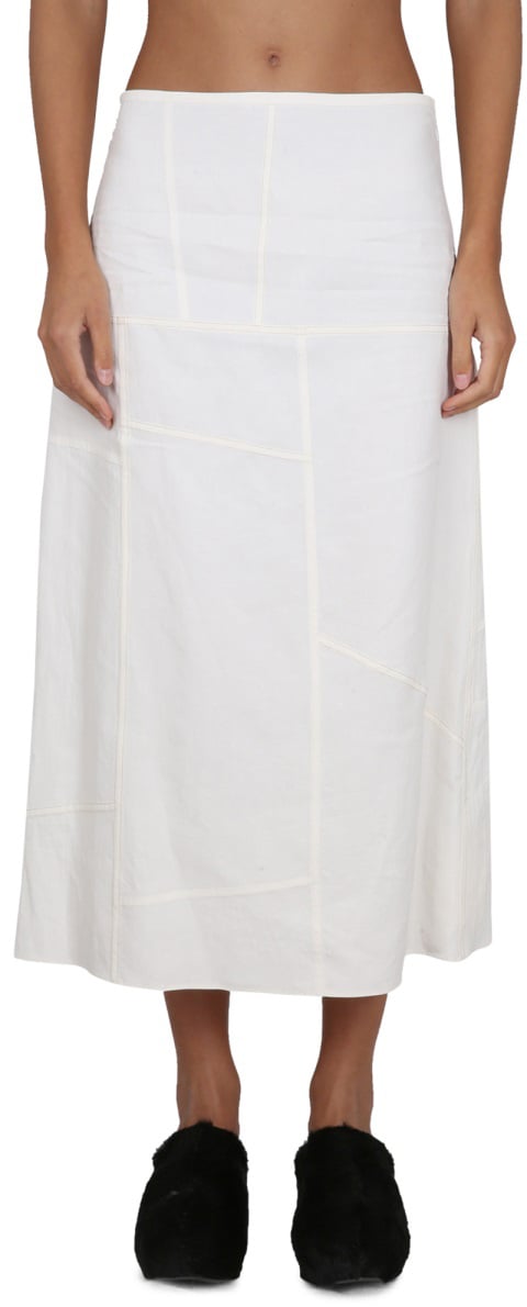 Jil Sander COTTON SKIRT Wit