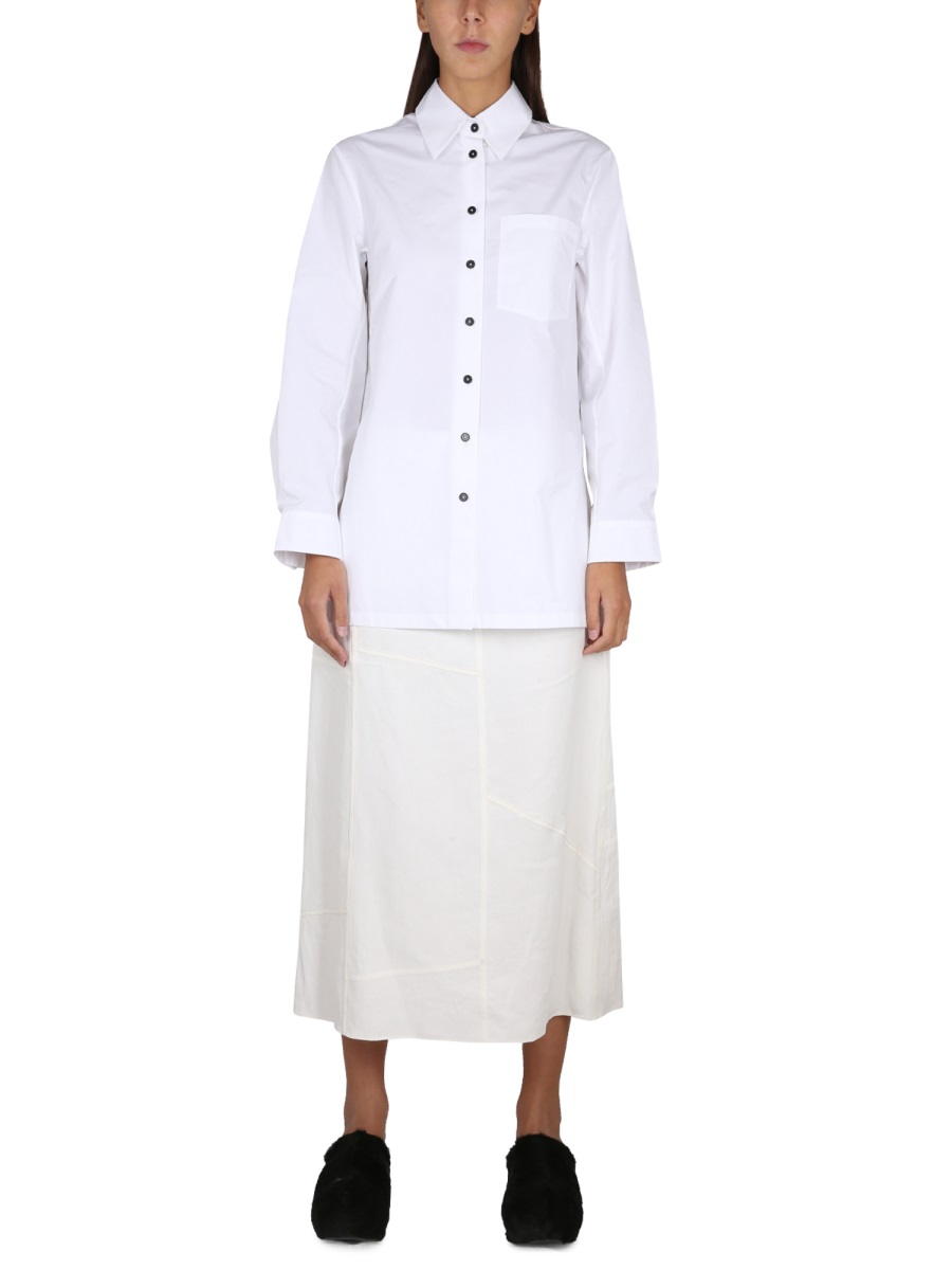 Jil Sander COTTON SKIRT Wit