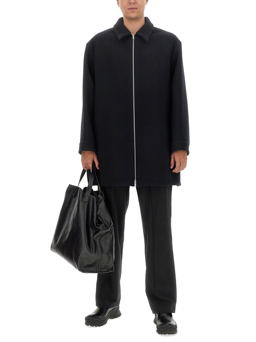 Jil Sander WOOL COAT Zwart