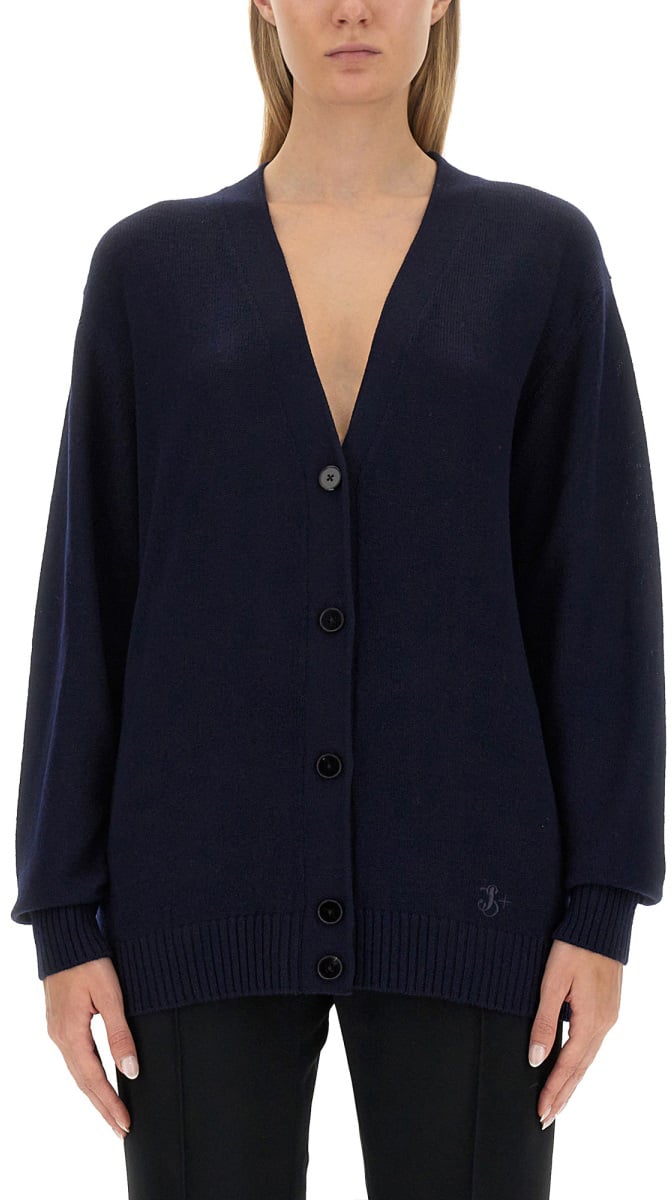 Jil Sander WOOL CARDIGAN Blauw