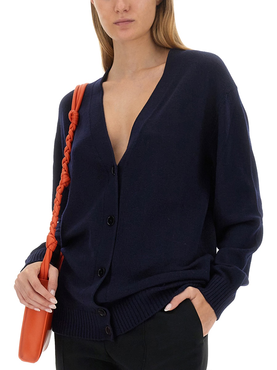 Jil Sander WOOL CARDIGAN Blauw