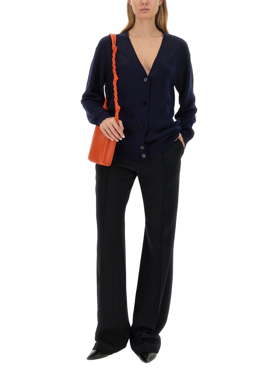 Jil Sander WOOL CARDIGAN Blauw