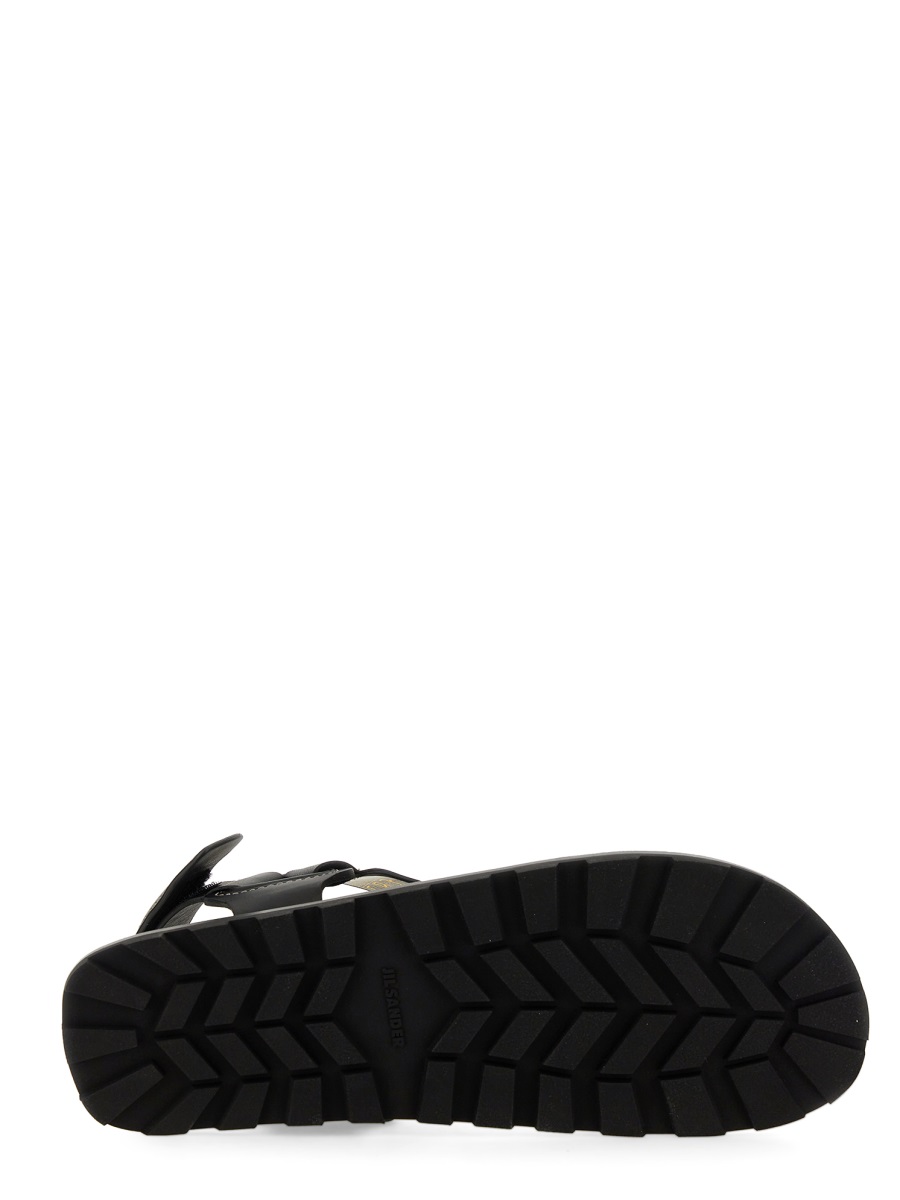 Jil Sander LOW SANDAL. Zwart