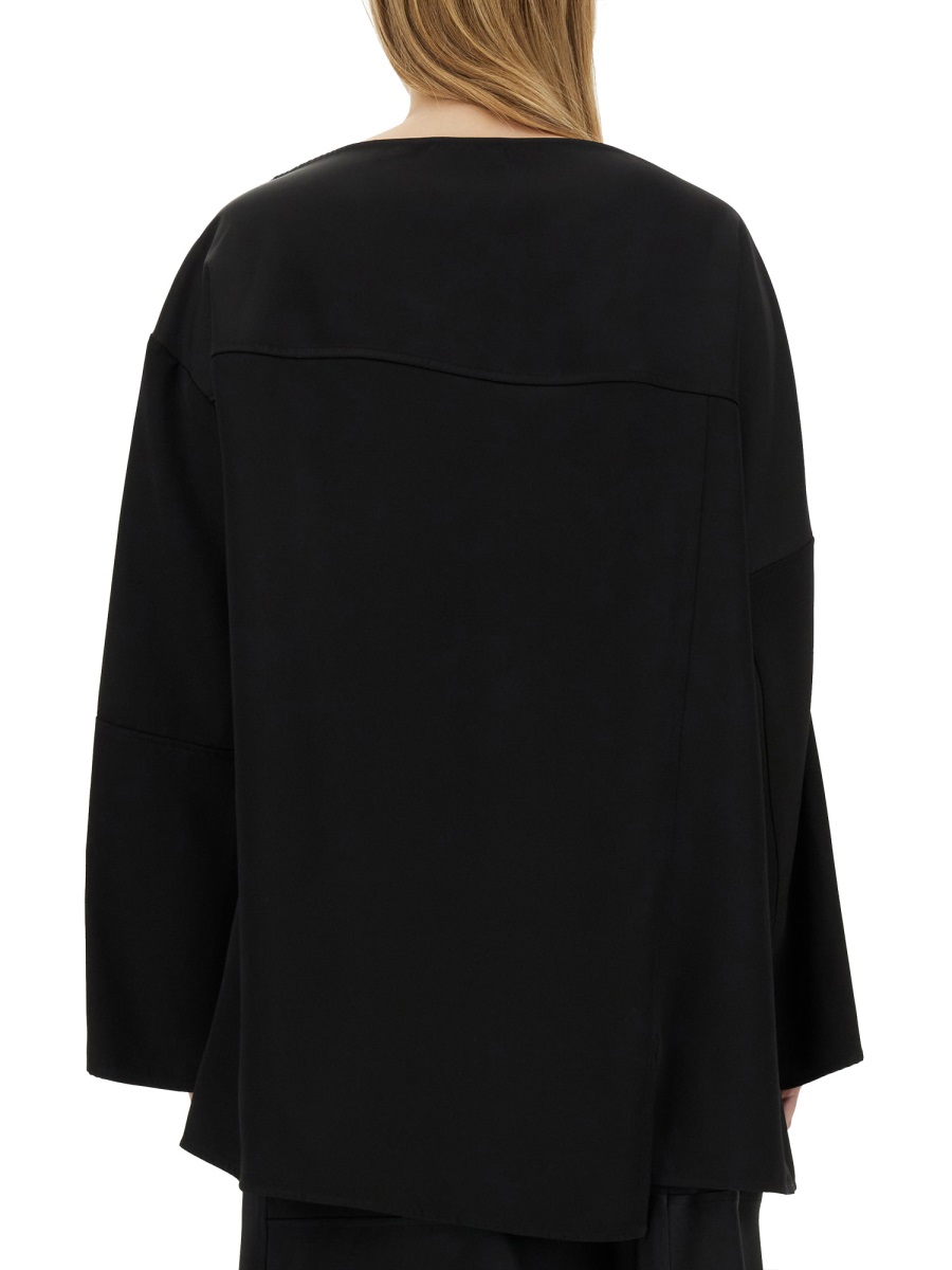 Jil Sander ASYMMETRICAL TOP Zwart