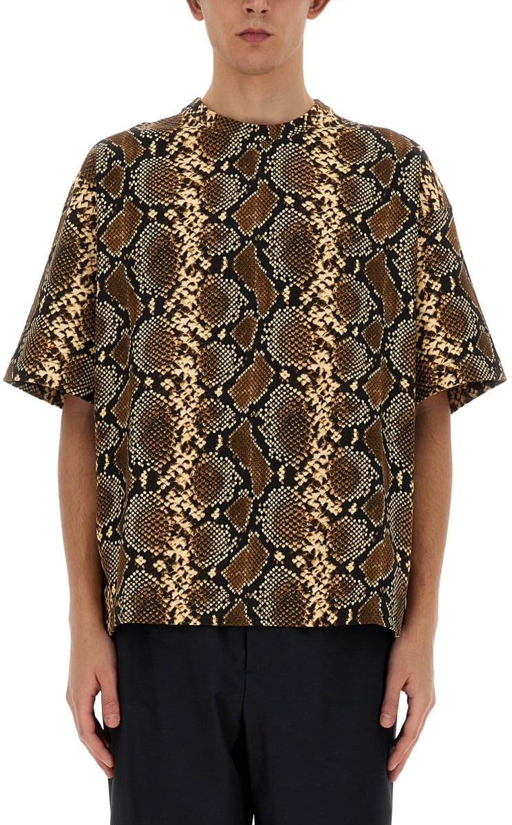 Jil Sander T-SHIRT WITH ANIMAL PATTERN Dierenprint