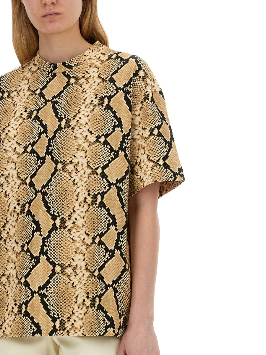 Jil Sander T-SHIRT WITH ANIMAL PATTERN Dierenprint