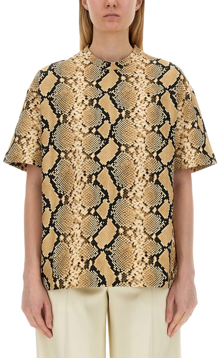 Jil Sander T-SHIRT WITH ANIMAL PATTERN Dierenprint