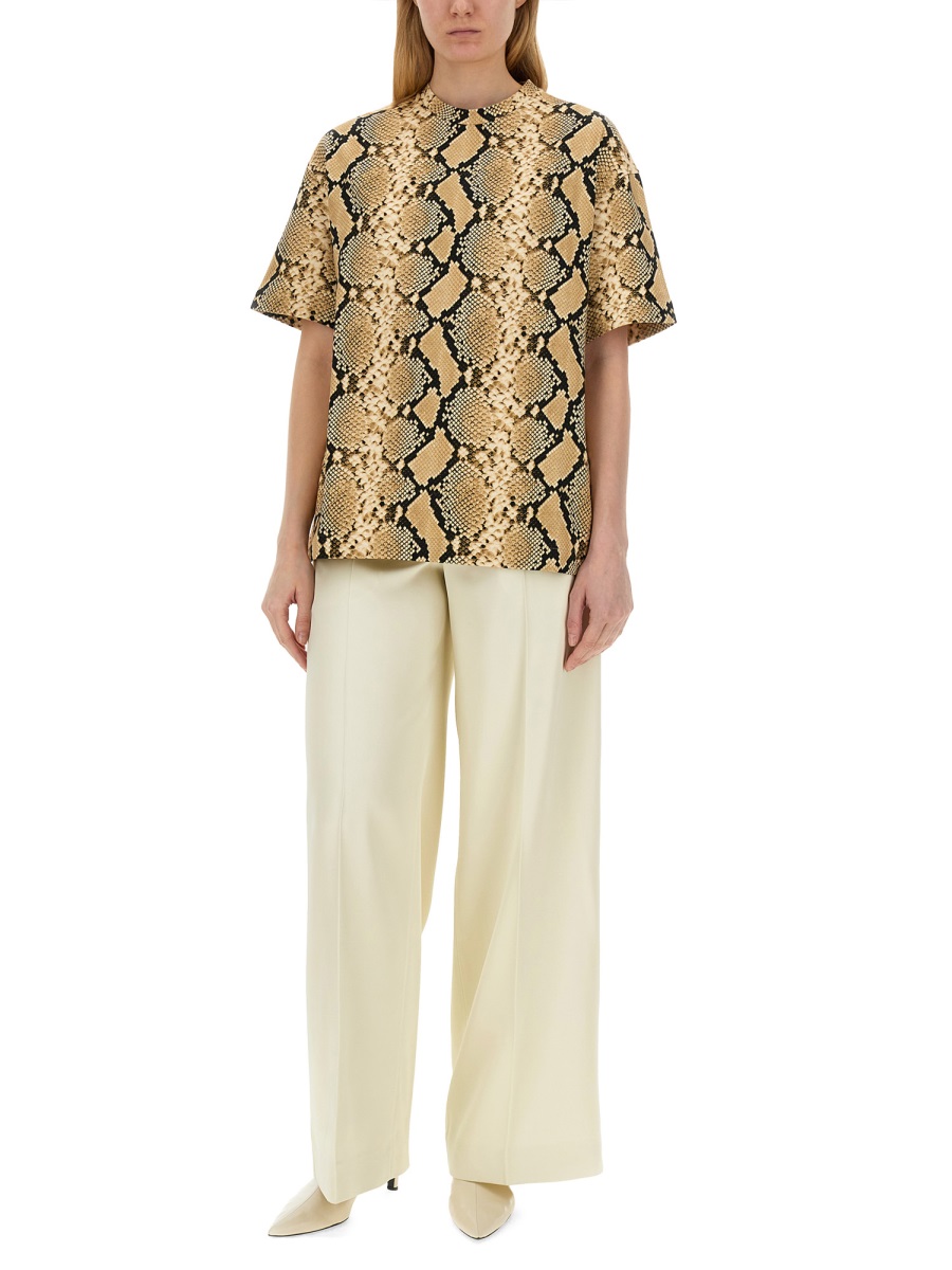 Jil Sander T-SHIRT WITH ANIMAL PATTERN Dierenprint